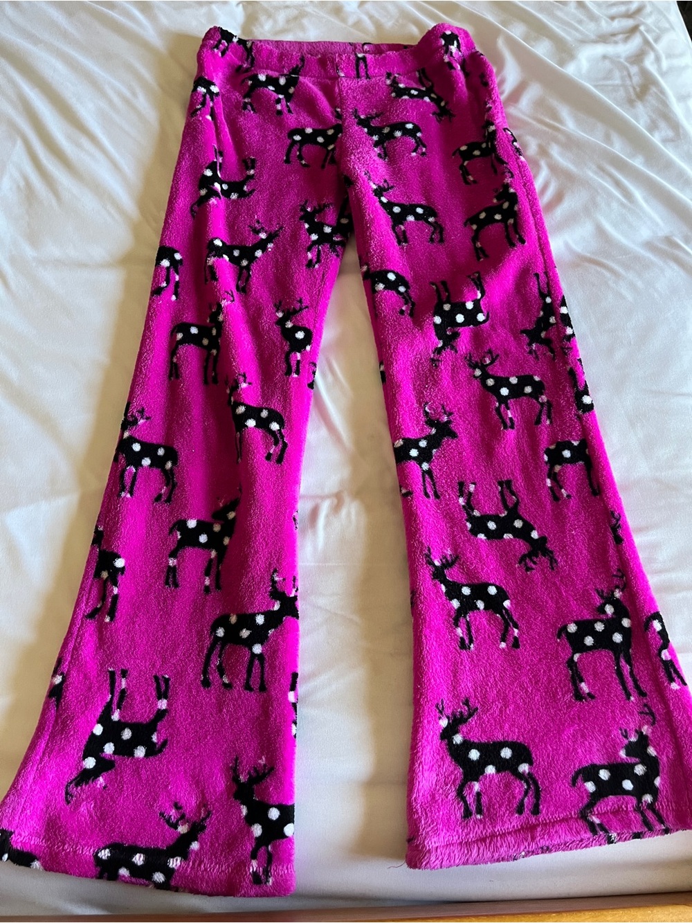 SO Authentic Heritage Pink Deer Fleece Pajama Pants Size XS